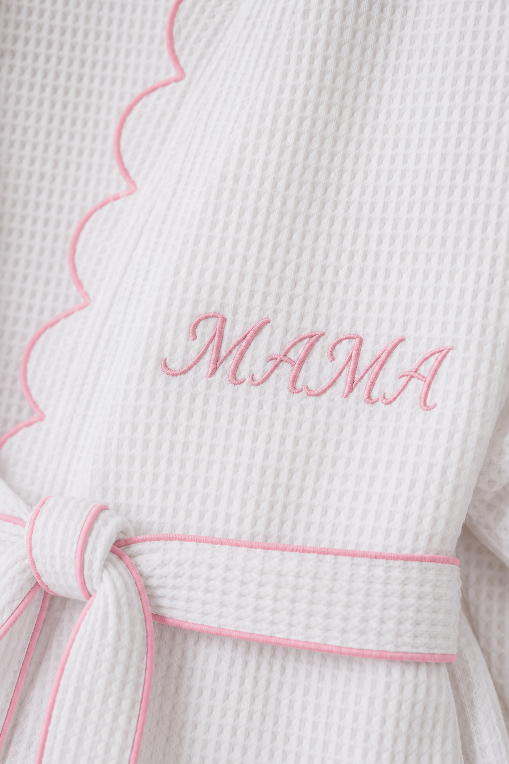 The Arabella Scallop Robe - Rose