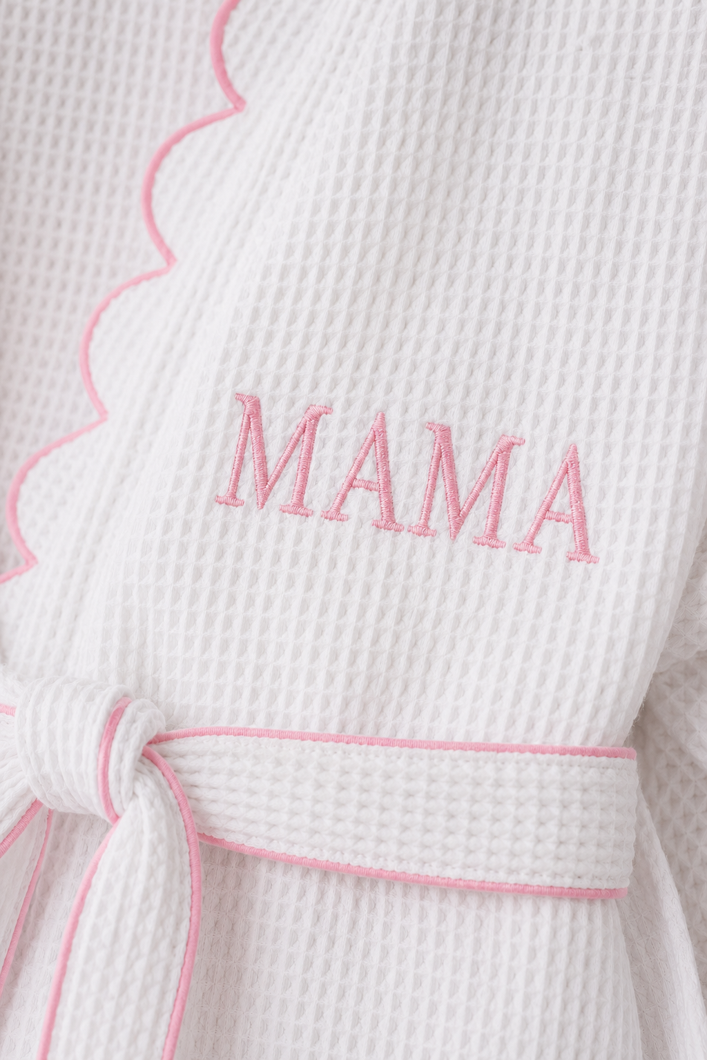 The Arabella Scallop Robe - Rose