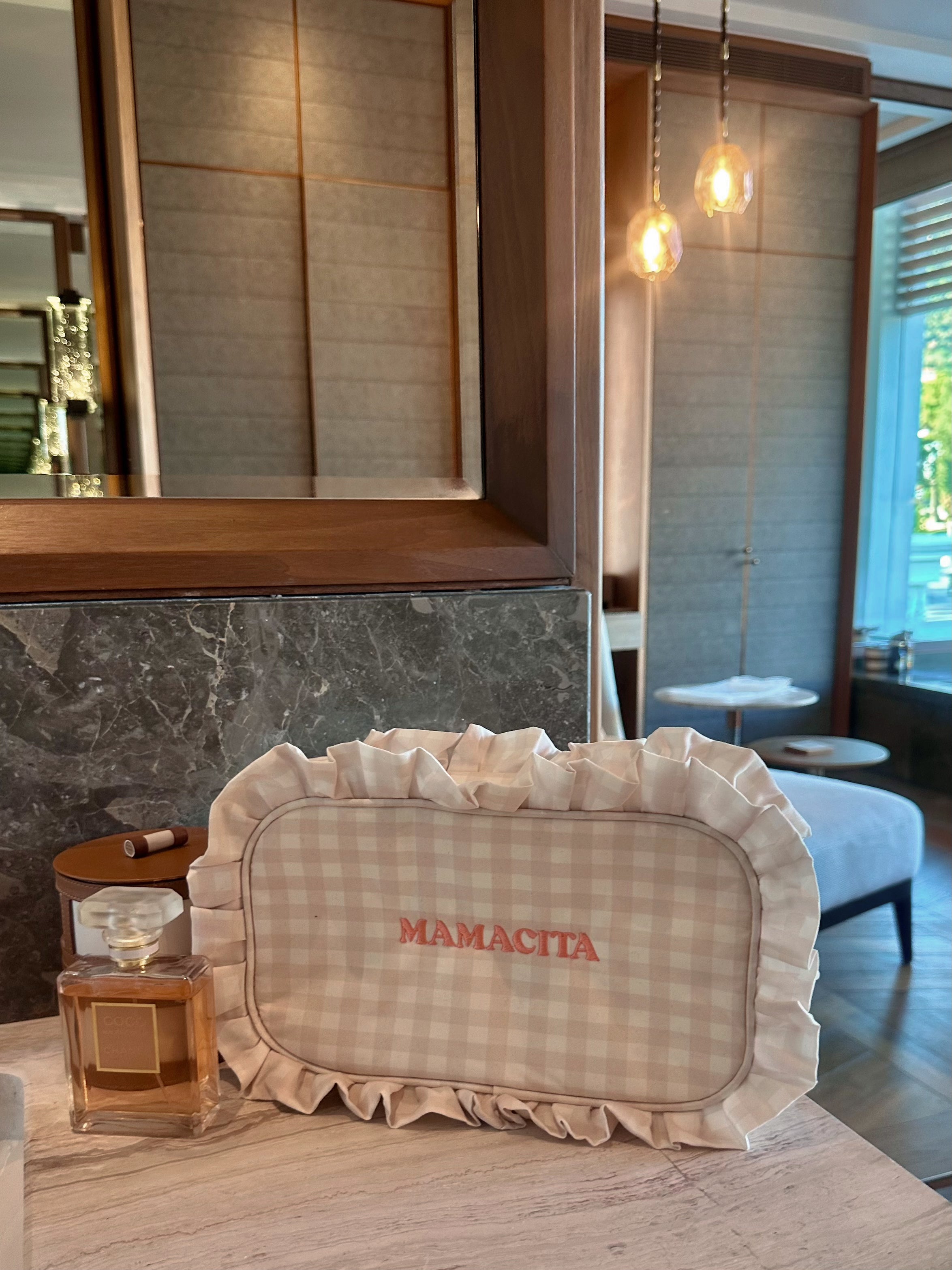 The Personalised Ruffle Washbag