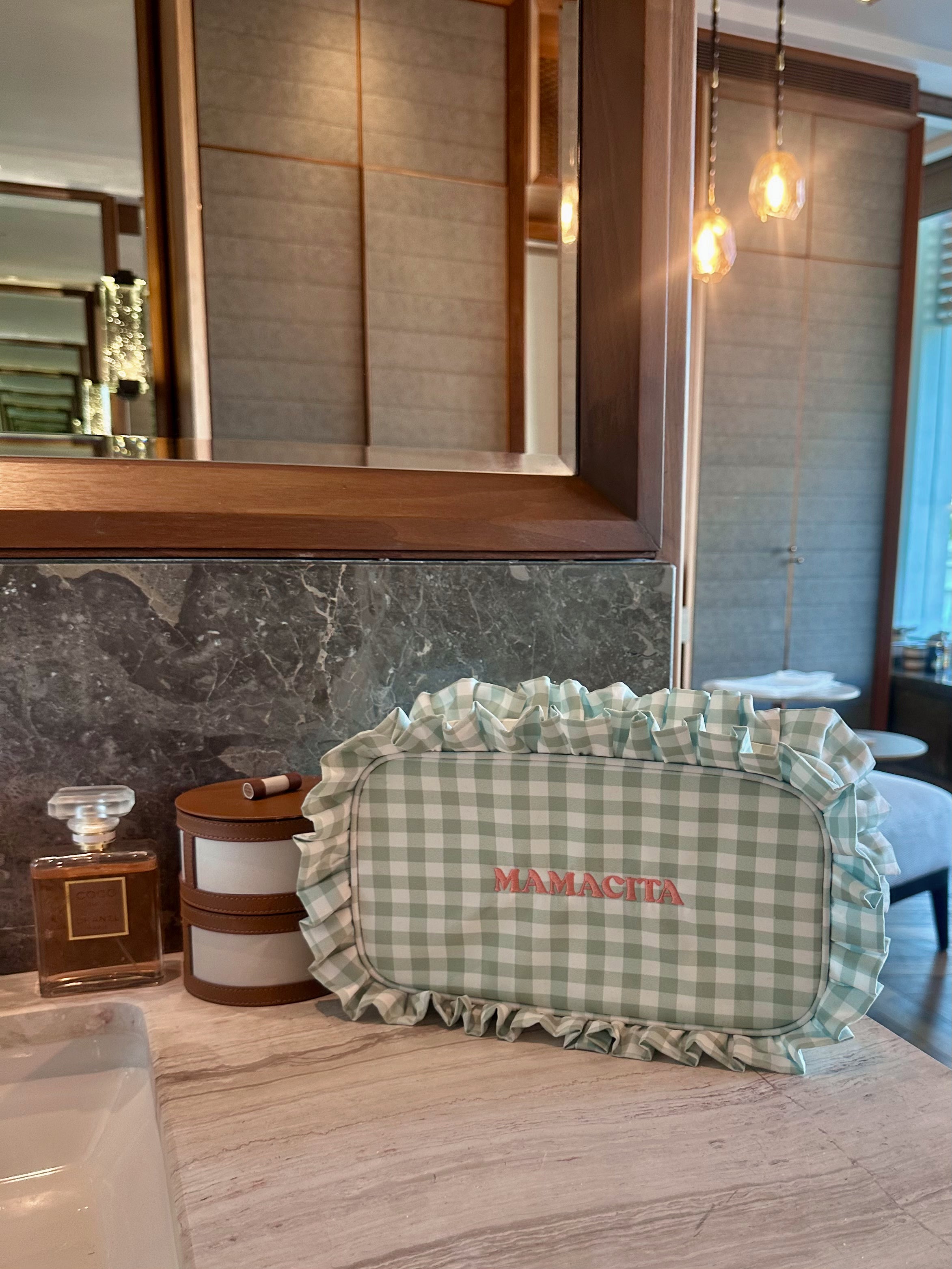 The Personalised Ruffle Washbag
