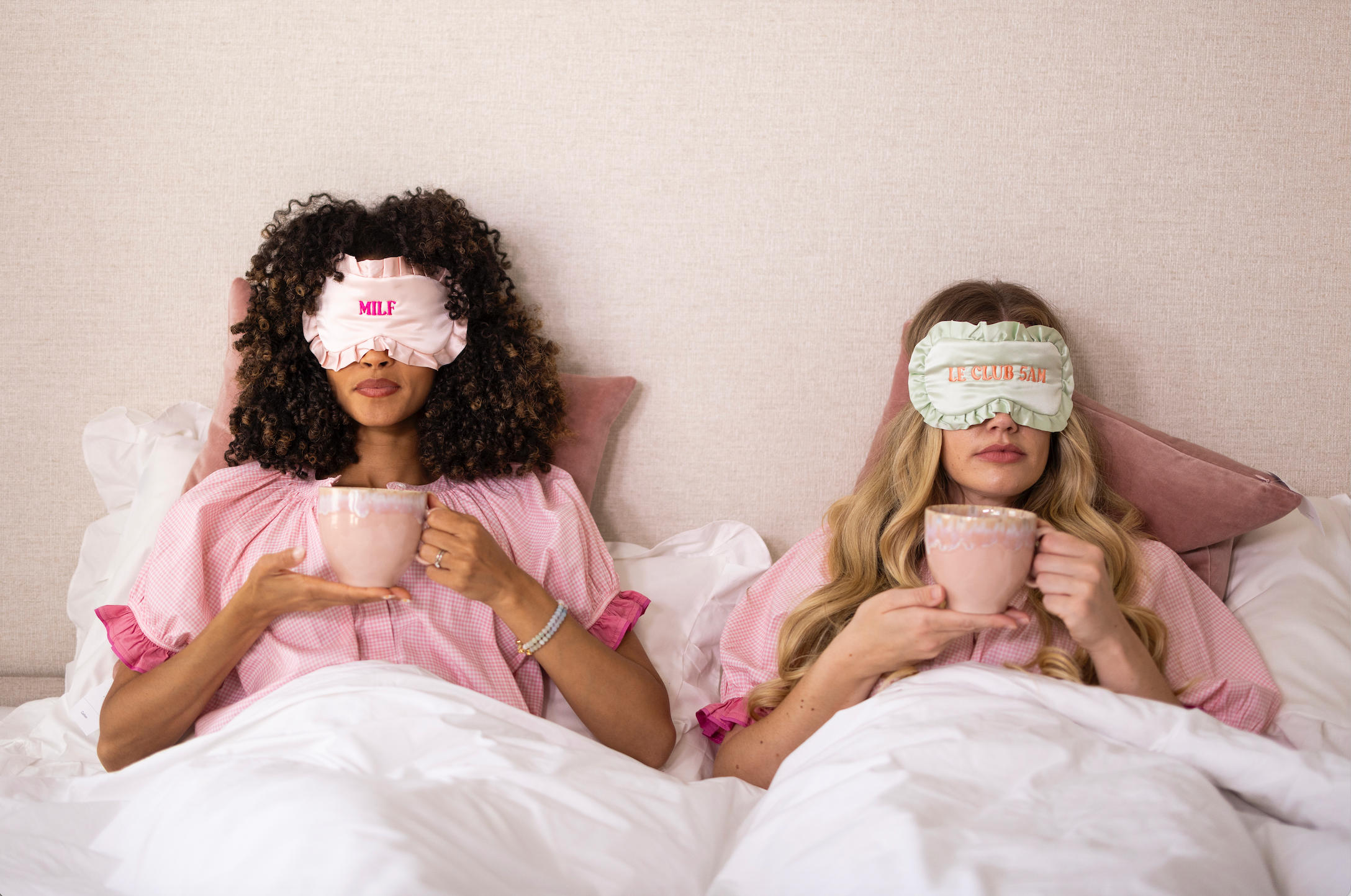 Personalised Ruffle Silk Eye Masks