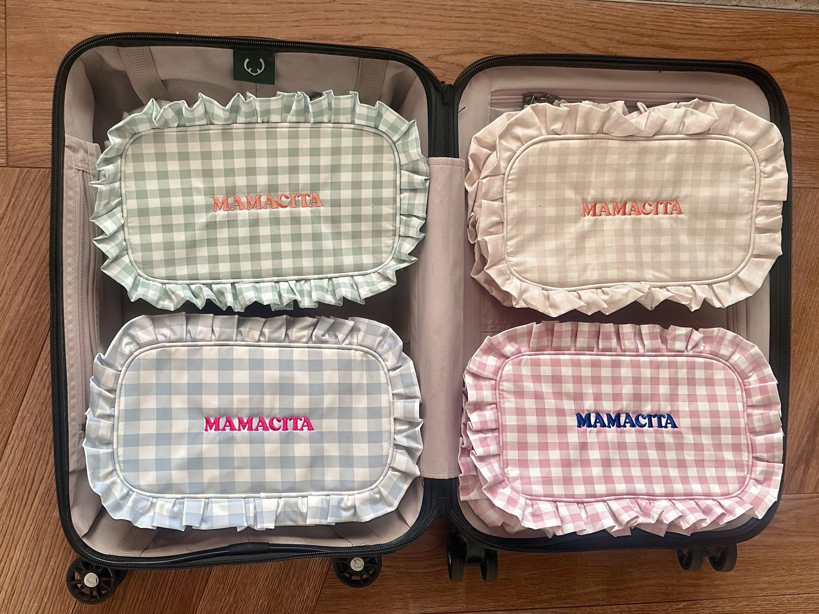 The Personalised Ruffle Washbag