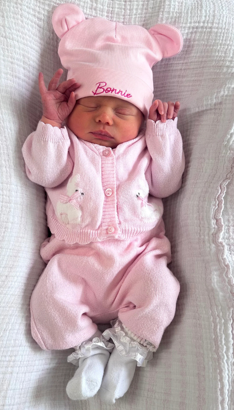 Soft Newborn Hat in Pink