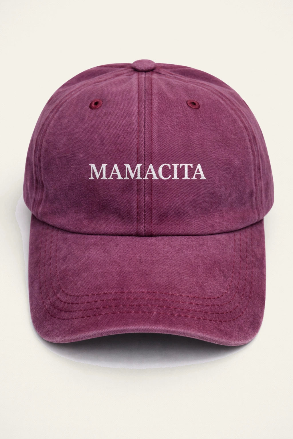 The Mamacita Cap styled on a model.