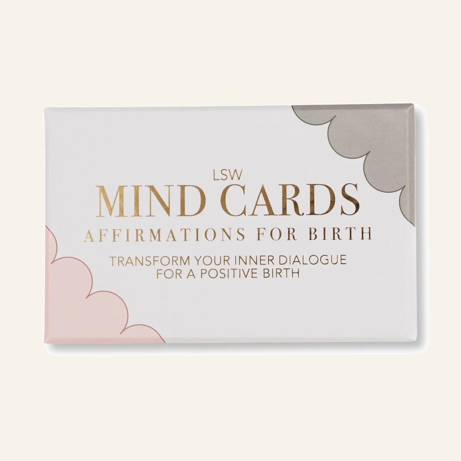 LSW London Birth Affirmation Cards keepsake box, shown closed.