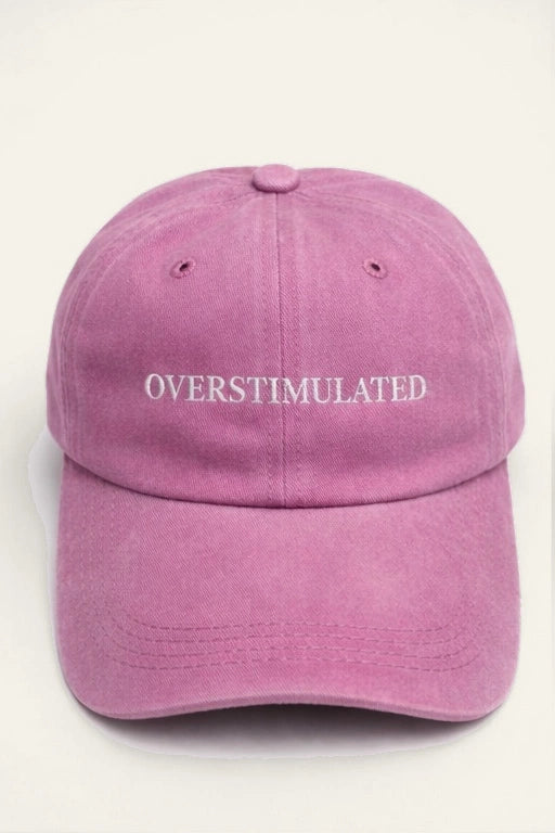 The Overstimulated. Cap styled on a model.